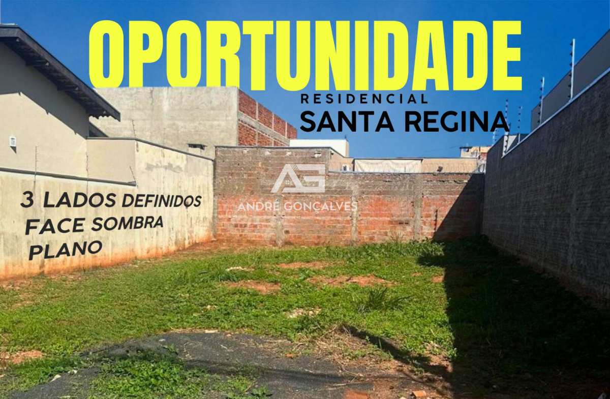 Terreno à venda em São José do Rio Preto, SANTA REGINA, 200m² - ANDRÉ GONÇALVES NEGÓCIOS IMOBILIÁRIOS
